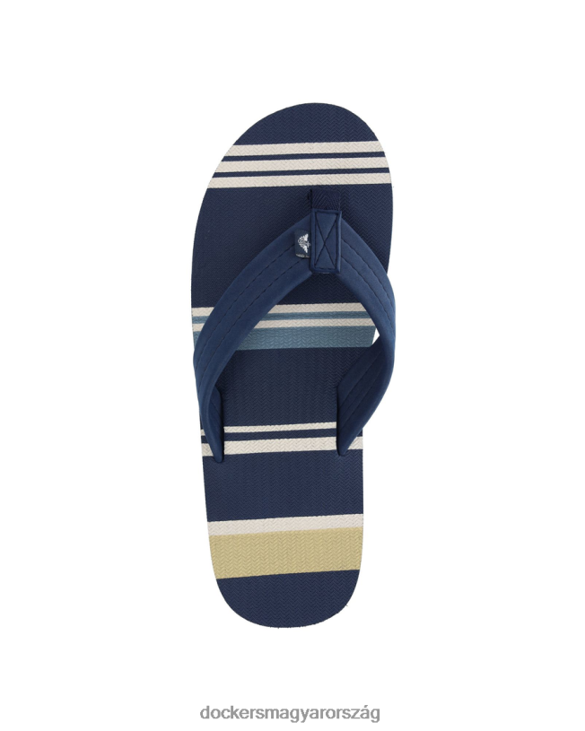 Dockers férfiak nyomtatott csíkos papucs P840P1076 cipő sötétkék