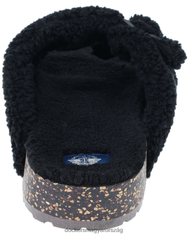 Dockers férfiak 2 csatos sherpa papucs P840P1004 cipő szén - fekete