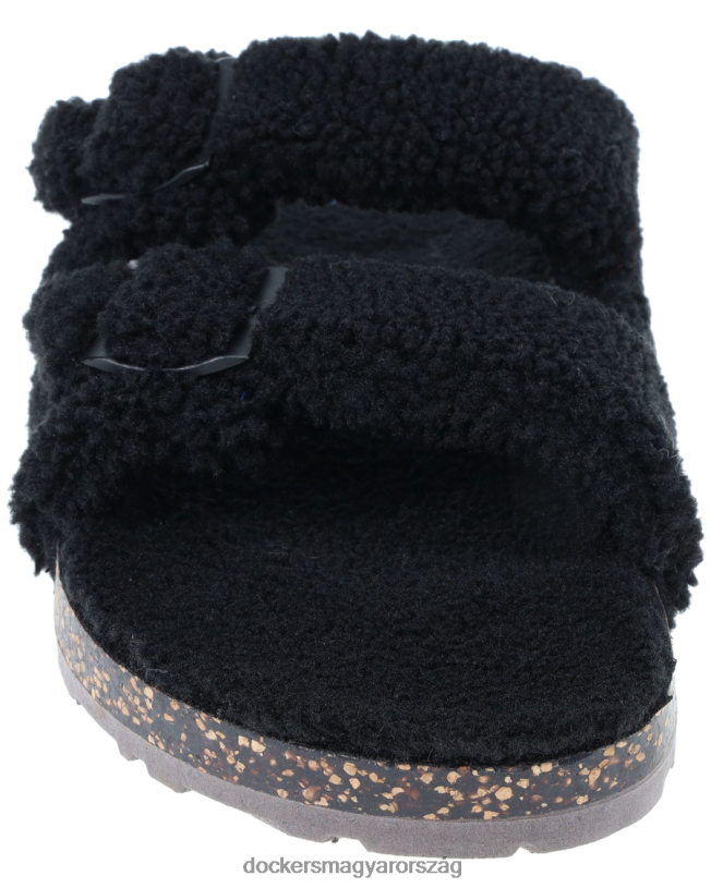 Dockers férfiak 2 csatos sherpa papucs P840P1004 cipő szén - fekete