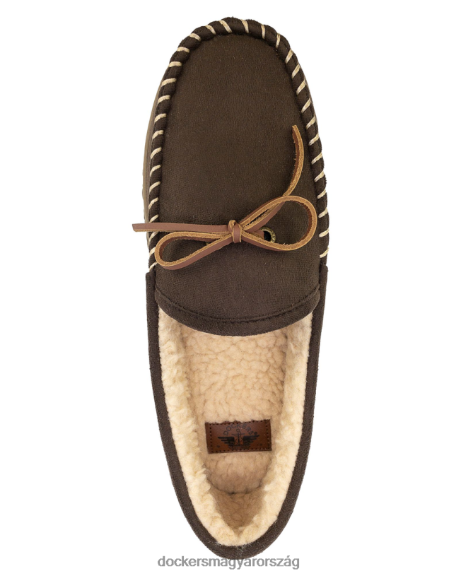 Dockers férfiak masszív mikrovelúr csónakos mokaszin papucs P840P1065 cipő barna