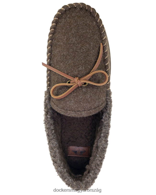 Dockers férfiak tekercses galléros gyapjú mokaszin papucs P840P1086 cipő barna
