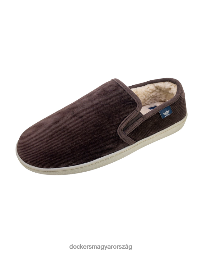 Dockers férfiak twin-gore slip kordbársony papucson P840P1095 cipő sötétbarna