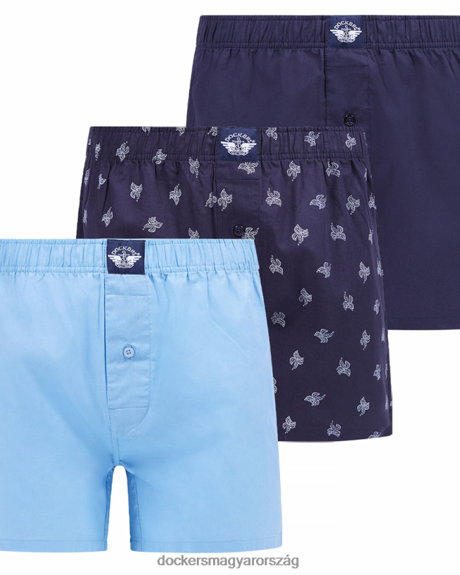 Dockers férfiak pamut szövésű boxerek, 3 db P840P912 kiegészítők kék