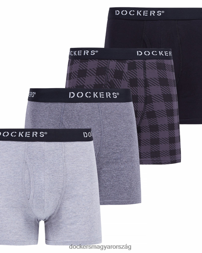 Dockers férfiak pamut sztreccs boxeralsó, 4 csomag P840P930 kiegészítők fekete