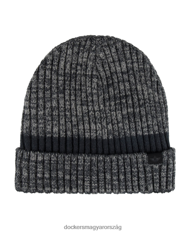 Dockers férfiak bordázott kontrasztcsíkos sapka sherpa béléssel P840P994 kiegészítők fekete