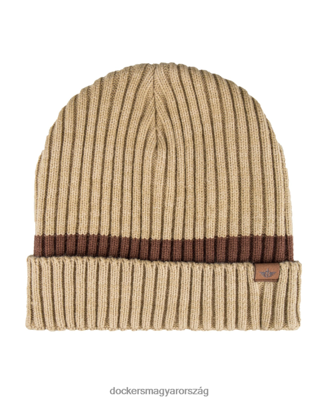 Dockers férfiak bordázott kontrasztcsíkos sapka sherpa béléssel P840P995 kiegészítők khaki