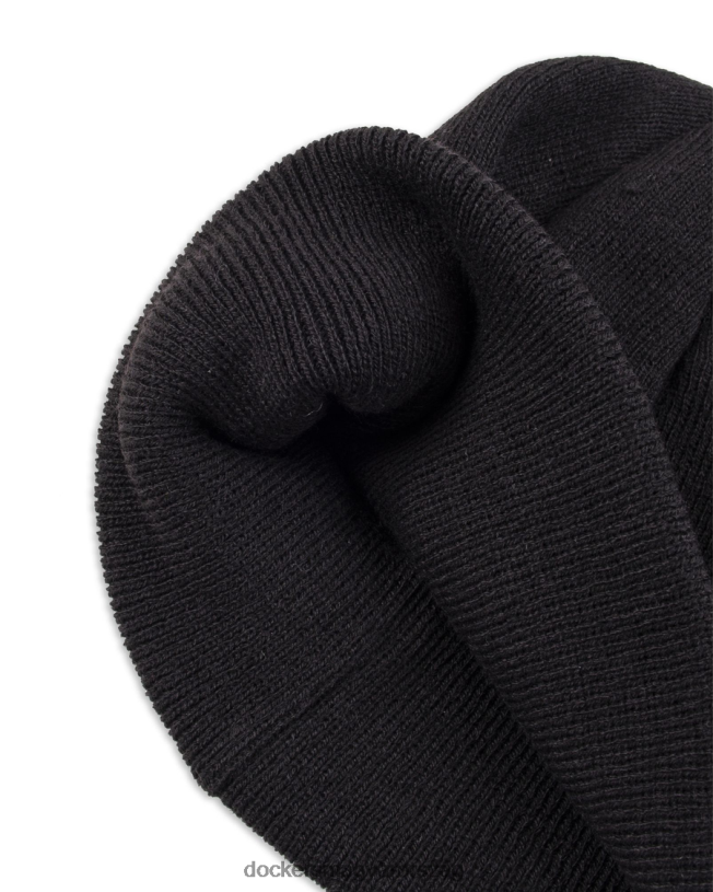 Dockers férfiak dupla kötött újrahasznosított halász sapka P840P989 kiegészítők fekete