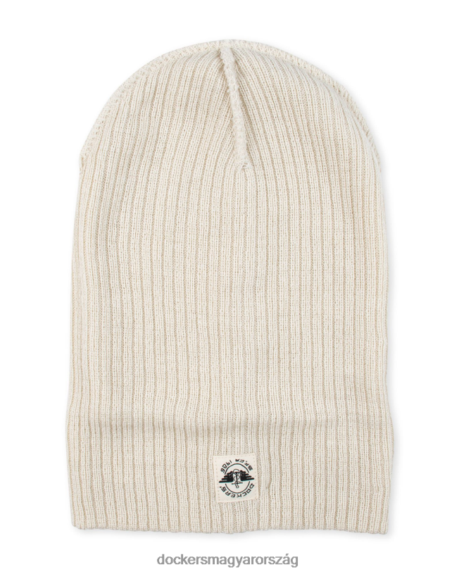 Dockers férfiak újrahasznosított dupla kötött bordás sapka szezonális szőtt grafikával P840P941 kiegészítők krém