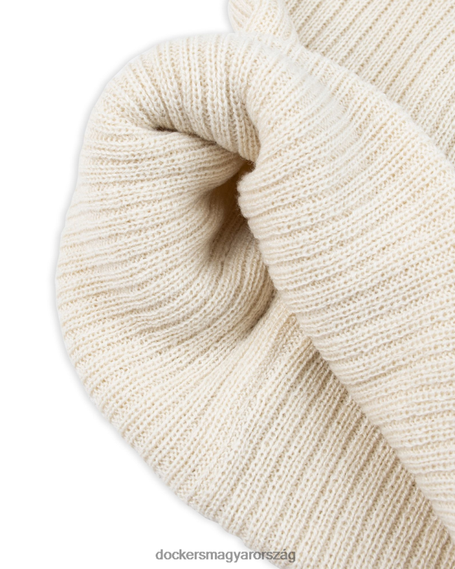 Dockers férfiak újrahasznosított dupla kötött bordás sapka szezonális szőtt grafikával P840P941 kiegészítők krém