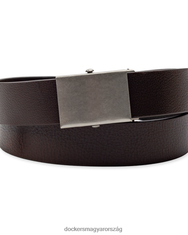 Dockers férfiak bőr kantár öv katonai plakettel, 35 mm P840P934 kiegészítők barna