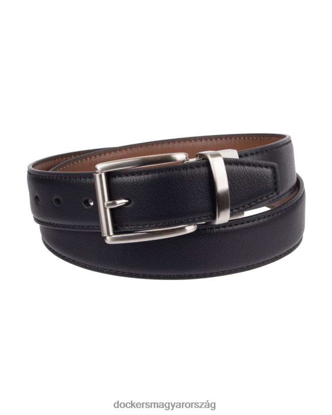 Dockers férfiak finomított megfordítható öv P840P928 kiegészítők fekete és konyak
