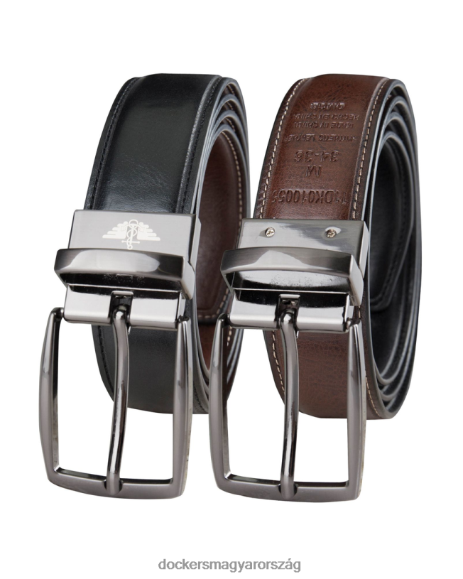 Dockers férfiak megfordítható öv P840P966 kiegészítők fekete/barna