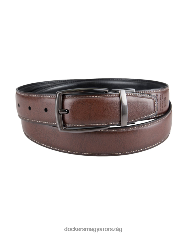 Dockers férfiak megfordítható öv P840P966 kiegészítők fekete/barna