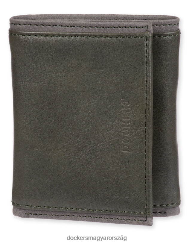 Dockers férfiak háromrészes pénztárca számlaelválasztóval P840P950 kiegészítők Oliva zöld
