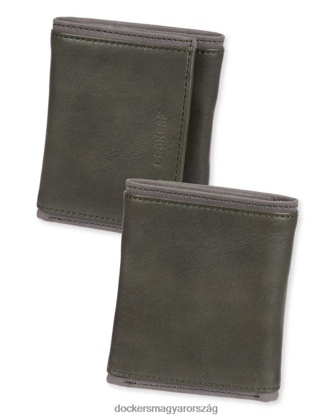 Dockers férfiak háromrészes pénztárca számlaelválasztóval P840P950 kiegészítők Oliva zöld