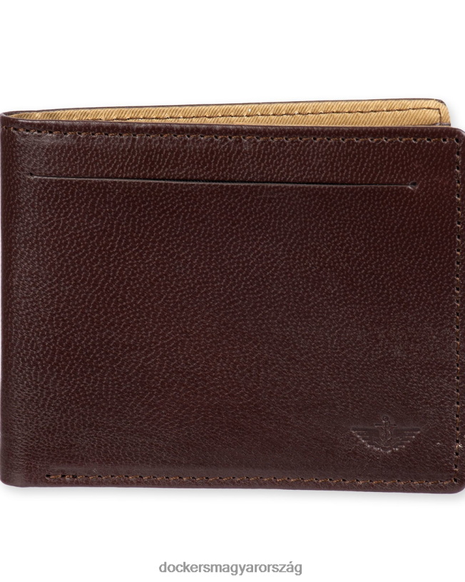 Dockers férfiak karcsúsított pénztárca P840P954 kiegészítők barna