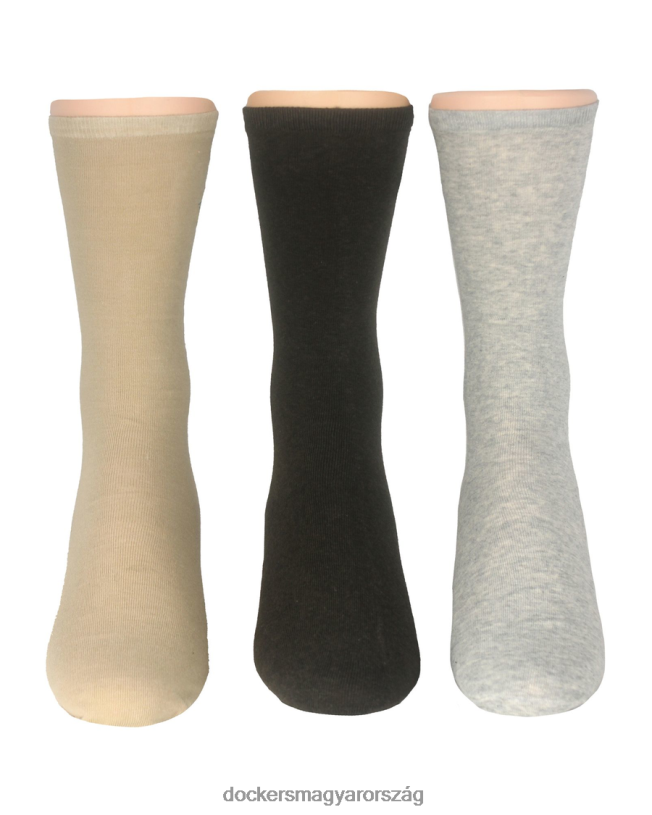 Dockers férfiak lapos kötésű crew zokni hímzéssel, 3 csomag P840P953 kiegészítők tan multi