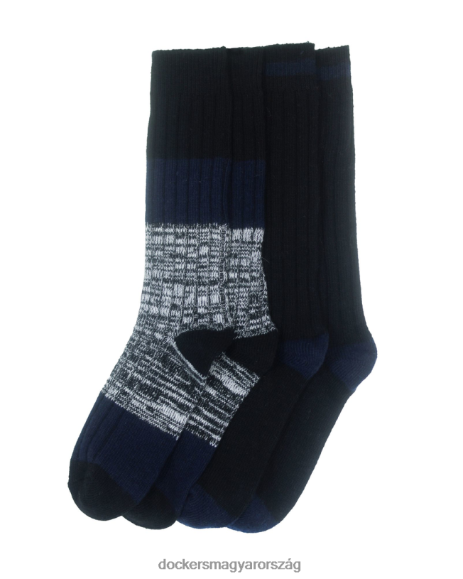 Dockers férfiak legénységi csizma zokni, 2 csomag P840P1097 kiegészítők fekete multi