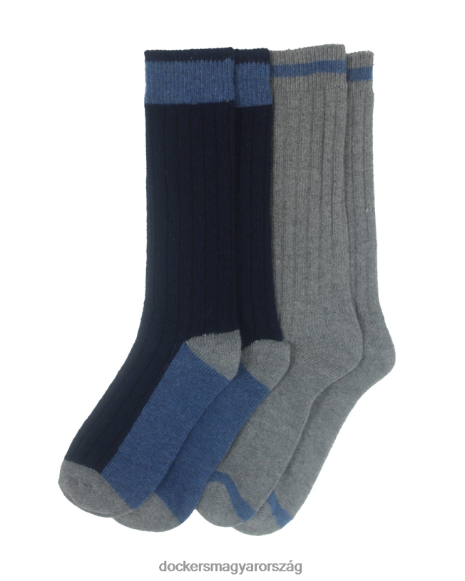 Dockers férfiak legénységi csizma zokni, 2 csomag P840P993 kiegészítők sötétkék multi - kék