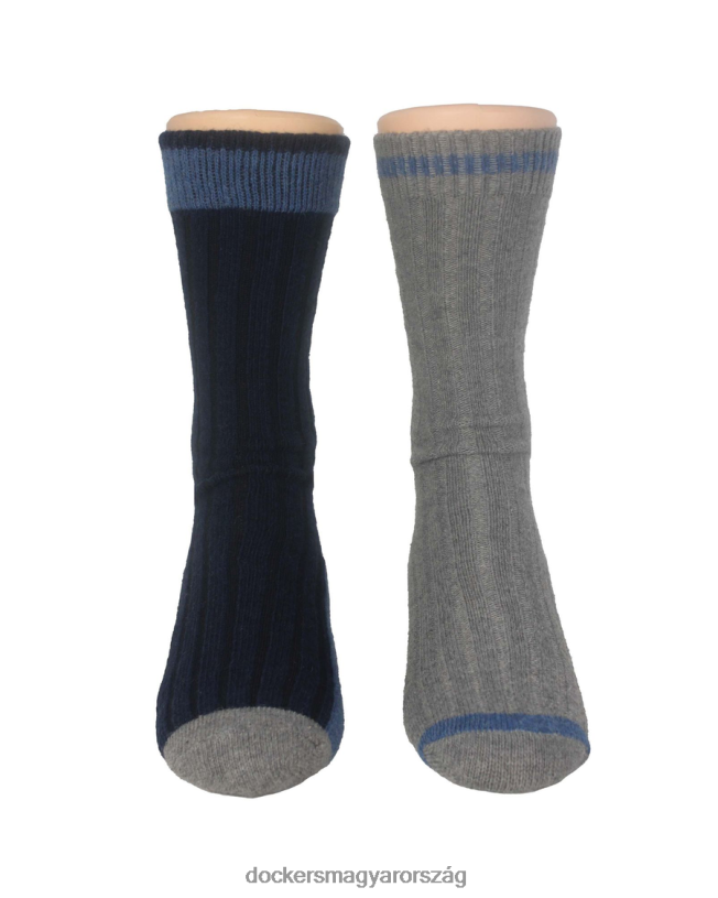 Dockers férfiak legénységi csizma zokni, 2 csomag P840P993 kiegészítők sötétkék multi - kék