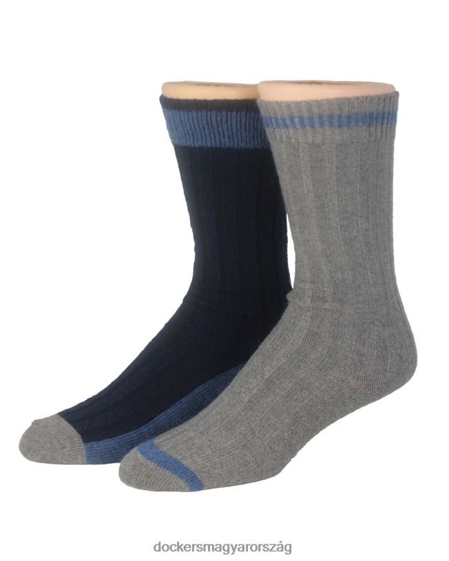 Dockers férfiak legénységi csizma zokni, 2 csomag P840P993 kiegészítők sötétkék multi - kék