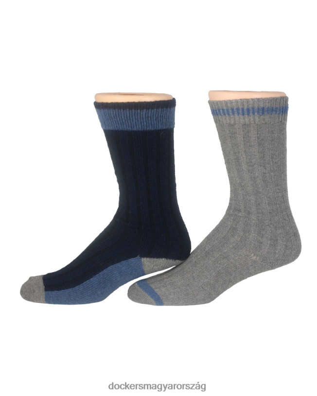 Dockers férfiak legénységi csizma zokni, 2 csomag P840P993 kiegészítők sötétkék multi - kék