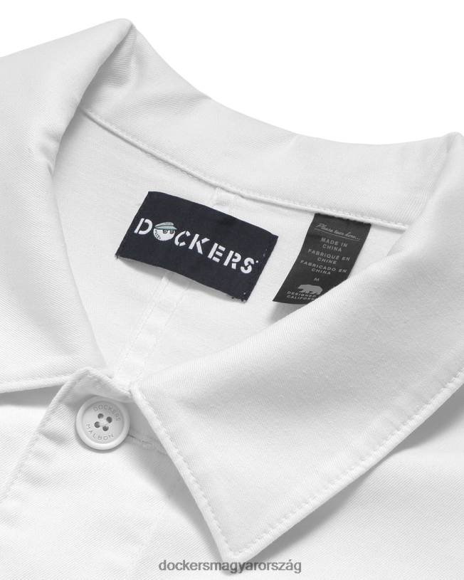 Dockers férfiak Malbon chore kabát, szabályos szabású P840P330 ruházat fényes fehér