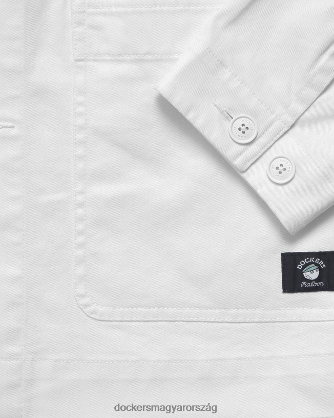 Dockers férfiak Malbon chore kabát, szabályos szabású P840P330 ruházat fényes fehér
