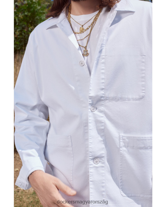 Dockers férfiak Malbon chore kabát, szabályos szabású P840P330 ruházat fényes fehér