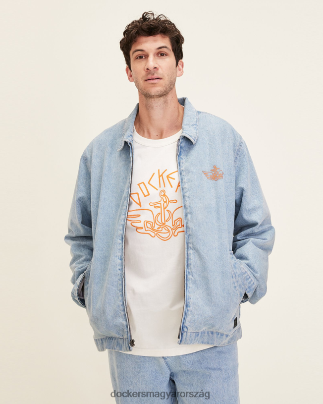 Dockers férfiak dandois fedélzeti kabát P840P302 ruházat marin mosó farmer - kék