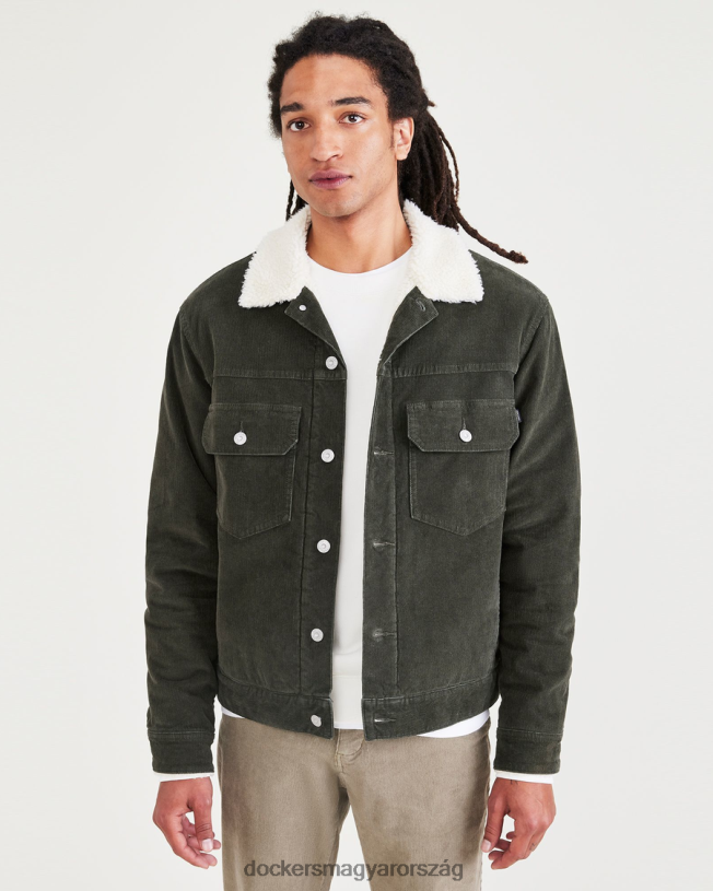 Dockers férfiak eredeti sherpa kamionos kabát, normál szabású P840P615 ruházat erdei éjszaka - zöld