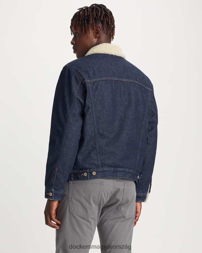 Dockers férfiak eredeti sherpa kamionos kabát, normál szabású P840P616 ruházat közepes indigó kőmosó - kék