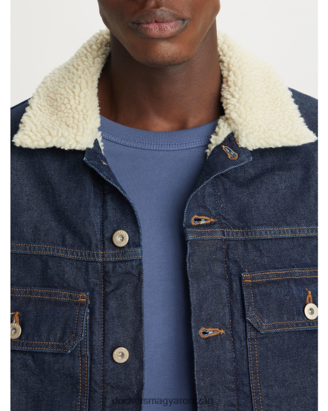 Dockers férfiak eredeti sherpa kamionos kabát, normál szabású P840P616 ruházat közepes indigó kőmosó - kék