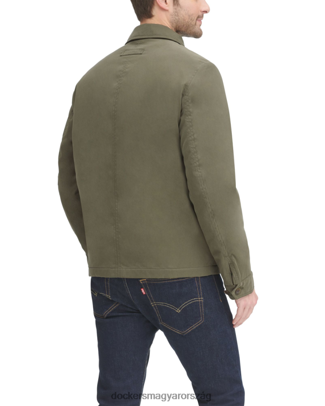 Dockers férfiak galléros kabát, normál szabású P840P819 ruházat Oliva zöld