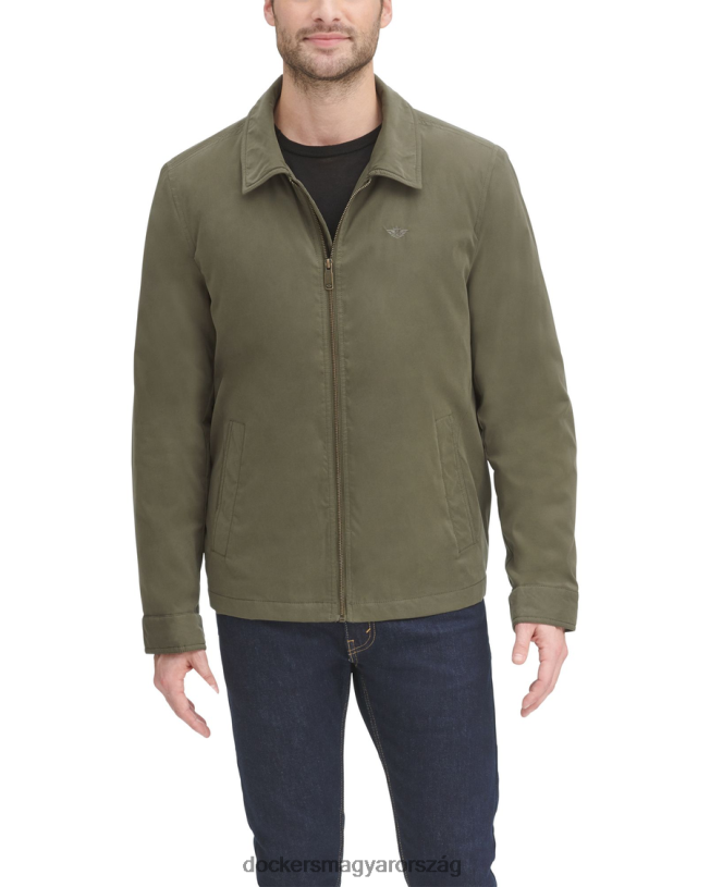 Dockers férfiak galléros kabát, normál szabású P840P819 ruházat Oliva zöld