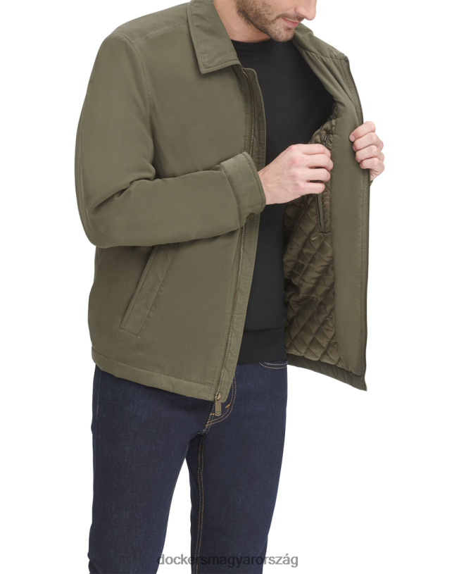 Dockers férfiak galléros kabát, normál szabású P840P819 ruházat Oliva zöld