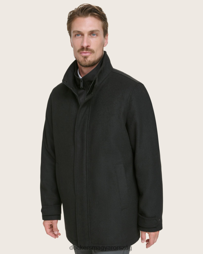 Dockers férfiak gyapjú járókabát előke P840P398 ruházat fekete