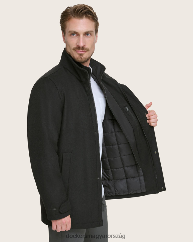 Dockers férfiak gyapjú járókabát előke P840P398 ruházat fekete