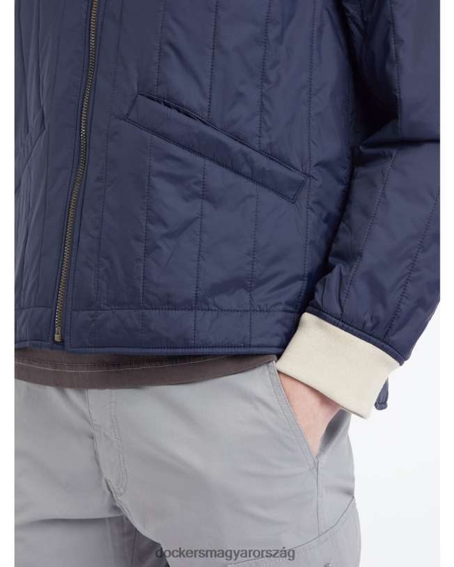 Dockers férfiak újrahasznosított nylon csatornás steppelt bomber kabát P840P207 ruházat sötétkék blézer - kék