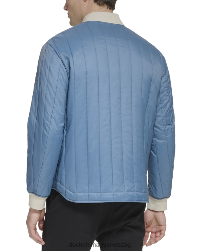 Dockers férfiak újrahasznosított nylon csatornás steppelt bomber kabát P840P209 ruházat óceánra néző - kék