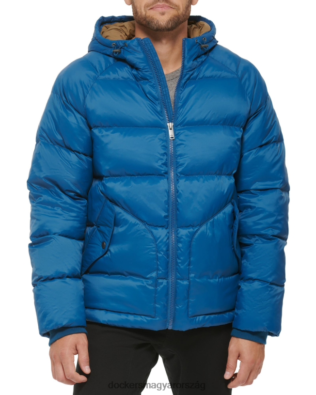 Dockers férfiak újrahasznosított nylon puffer parka P840P583 ruházat Óceánkék