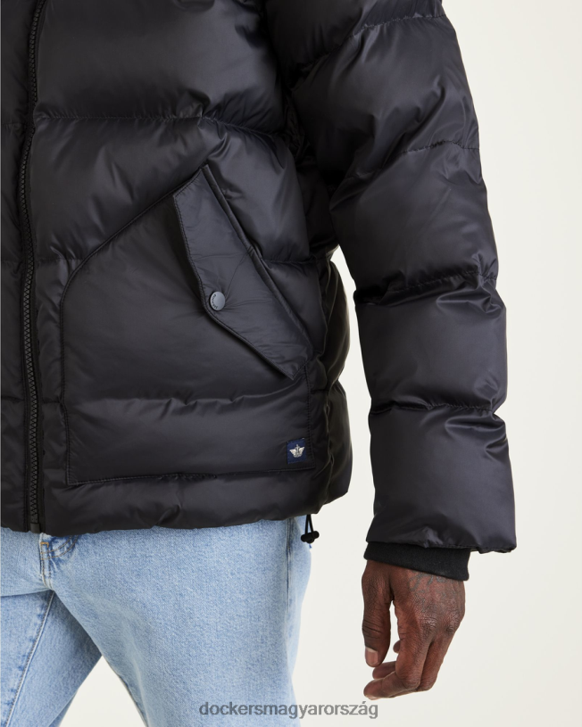 Dockers férfiak újrahasznosított nylon puffer parka P840P584 ruházat fekete