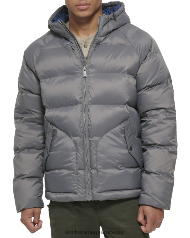 Dockers férfiak újrahasznosított nylon puffer parka P840P585 ruházat szürke