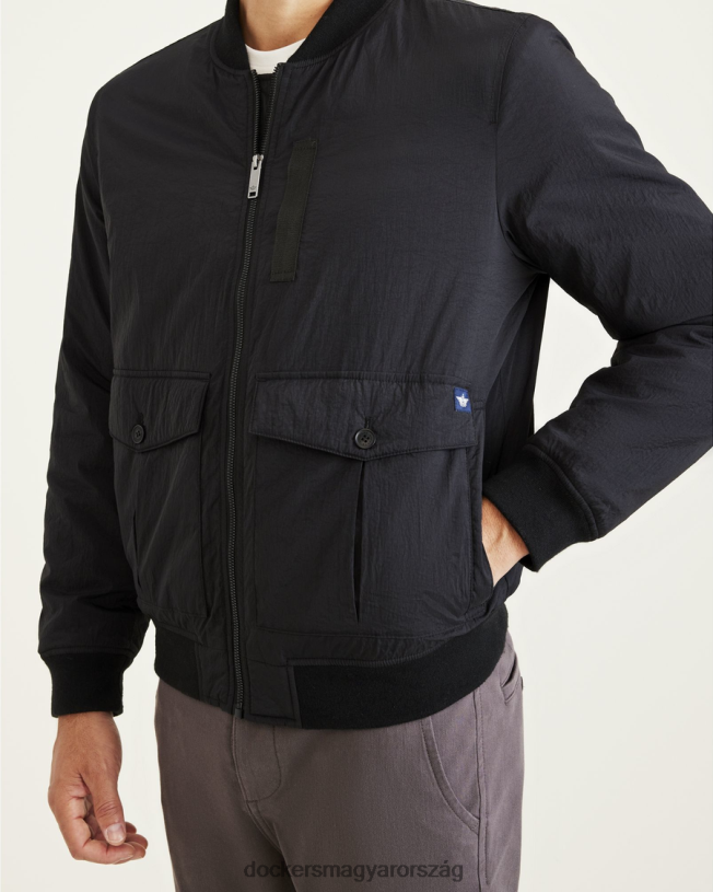 Dockers férfiak újrahasznosított száraz tapintású nylon bombázó P840P608 ruházat fekete
