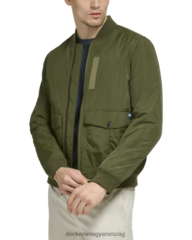 Dockers férfiak újrahasznosított száraz tapintású nylon bombázó P840P609 ruházat Oliva zöld