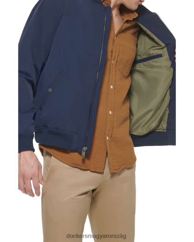Dockers férfiak újrahasznosított vitorlás nylon bomber dzseki P840P212 ruházat sötétkék blézer - kék