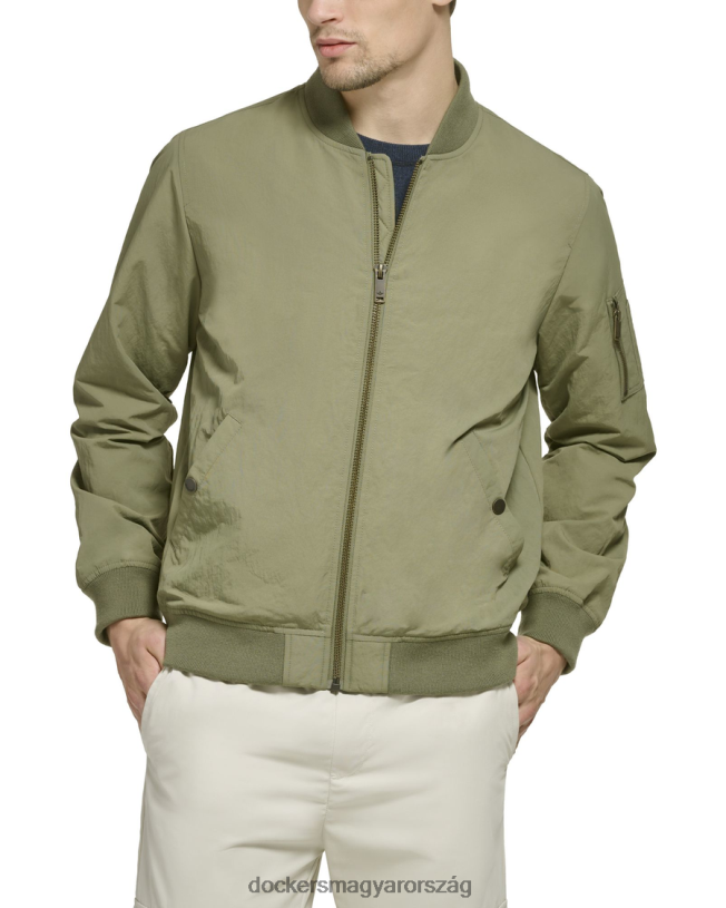 Dockers férfiak újrahasznosított vitorlás nylon bomber dzseki P840P213 ruházat Camo oliva - zöld