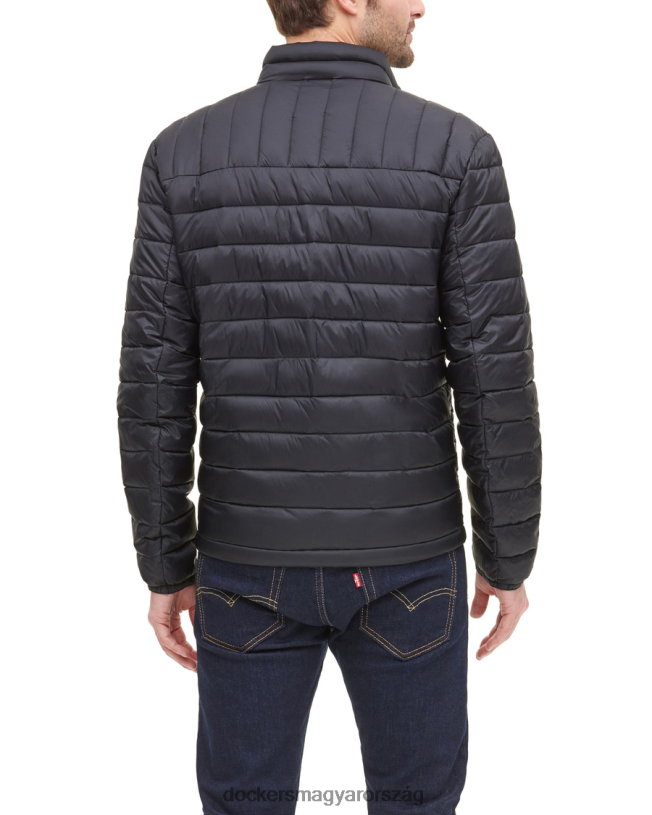 Dockers férfiak könnyű nylon csomagolható kabát P840P294 ruházat fekete