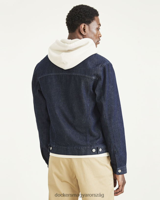 Dockers férfiak kamionos kabát, normál szabású P840P547 ruházat sötét indigó - kék