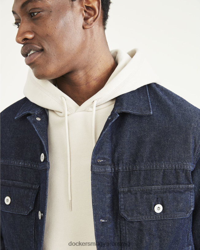 Dockers férfiak kamionos kabát, normál szabású P840P547 ruházat sötét indigó - kék